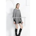 Fashion women pure cashmere knitted poncho